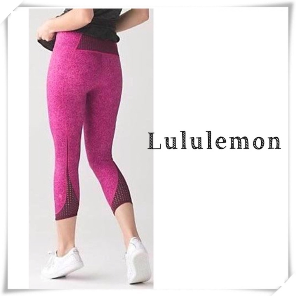 LULULEMON Transcend Crop Pants in Rio Mist Pink Size 10